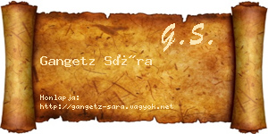 Gangetz Sára névjegykártya